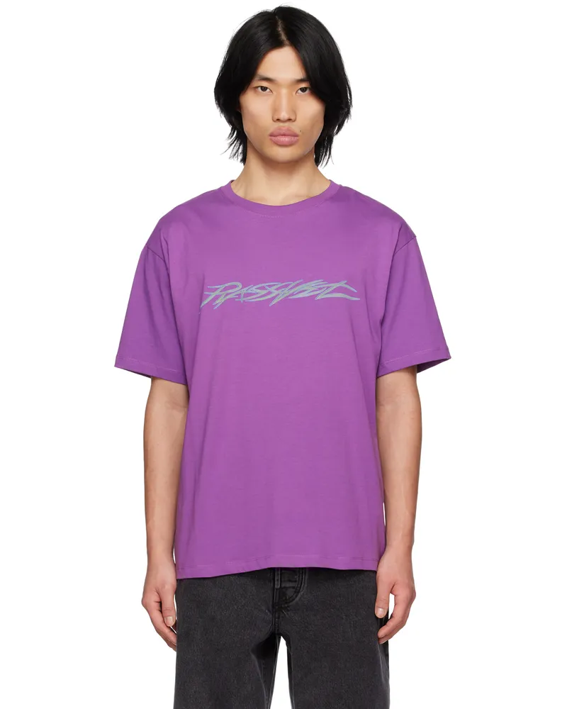 PACCBET RASSVET Purple Printed T-Shirt Purple