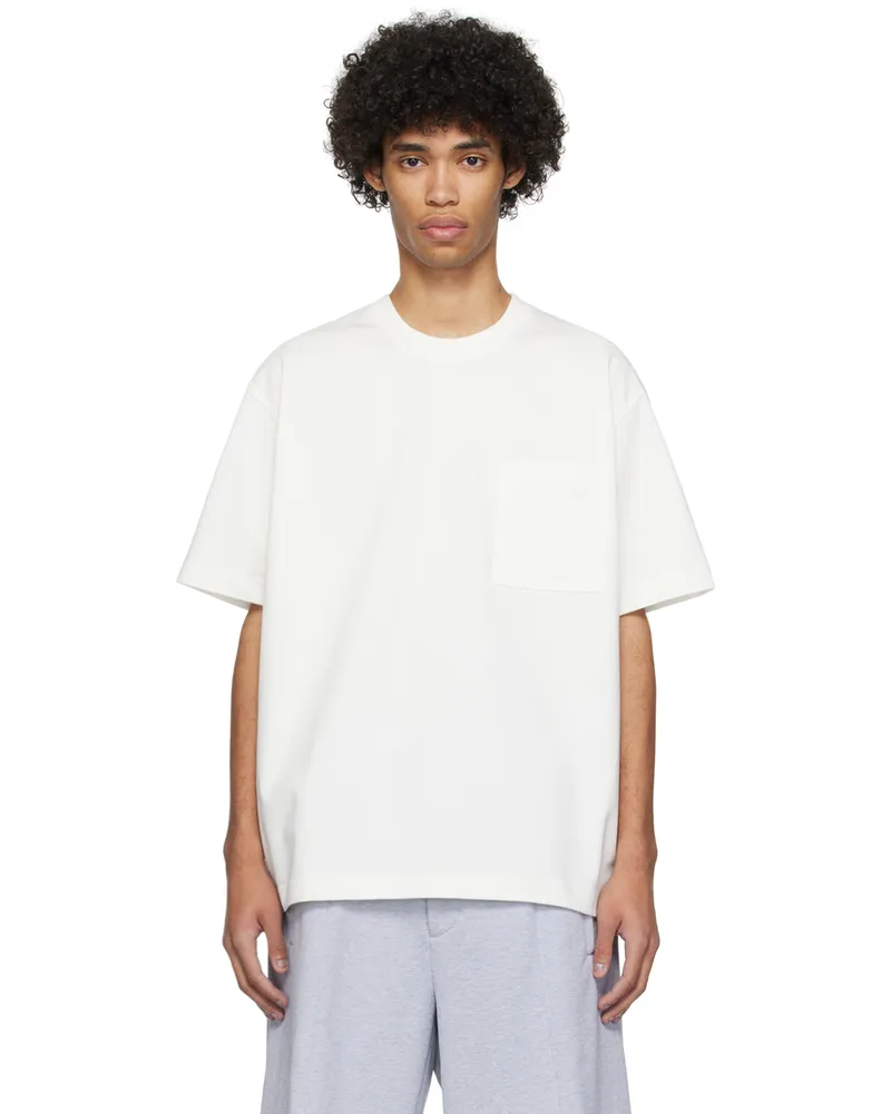 SOLID HOMME White Pocket T-Shirt 727w