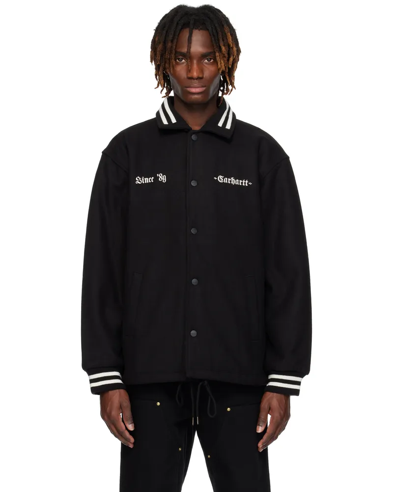 Carhartt WIP Black Wool Coach Bomber Jacket K02xx