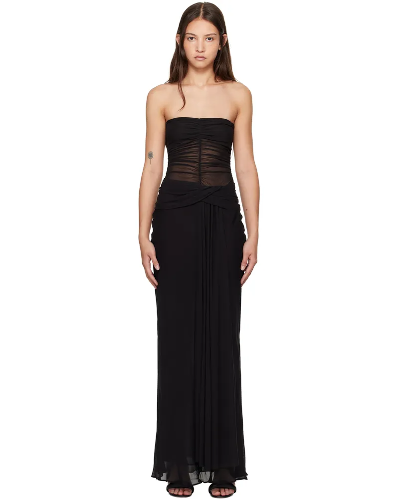 bec & bridge Black Noemi Strapless Maxi Dress Black