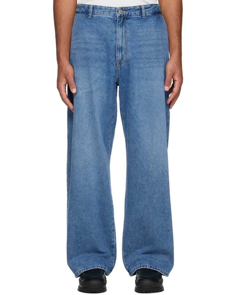 SOLID HOMME Blue Side Folding Jeans 835l
