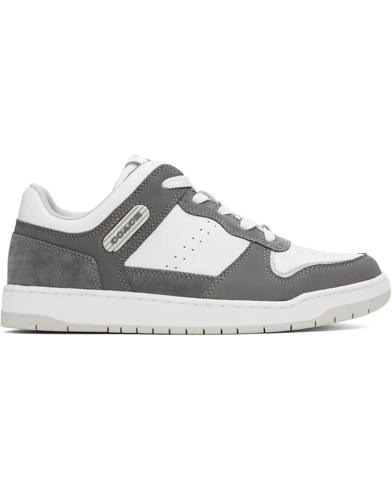 Coach White & Gray C201 Sneakers Charcoal