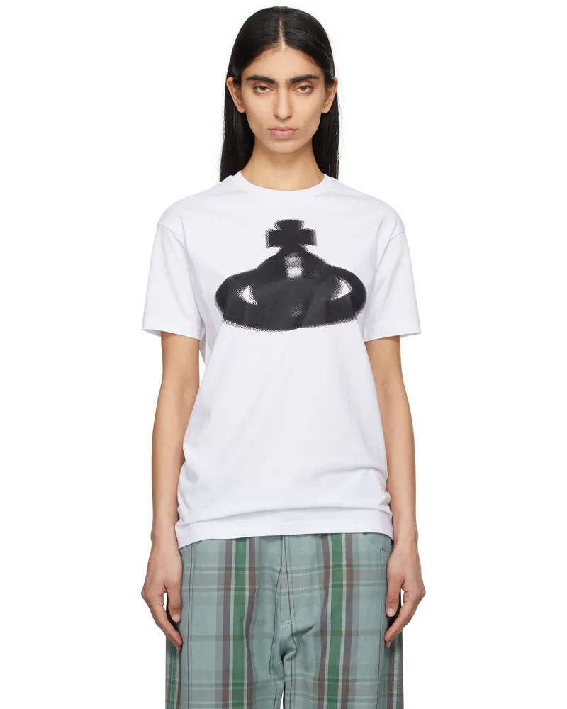 Vivienne Westwood White Halftone Orb Classic T-shirt A401