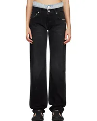 VTMNTS Black & Blue Double Waist Jeans Black