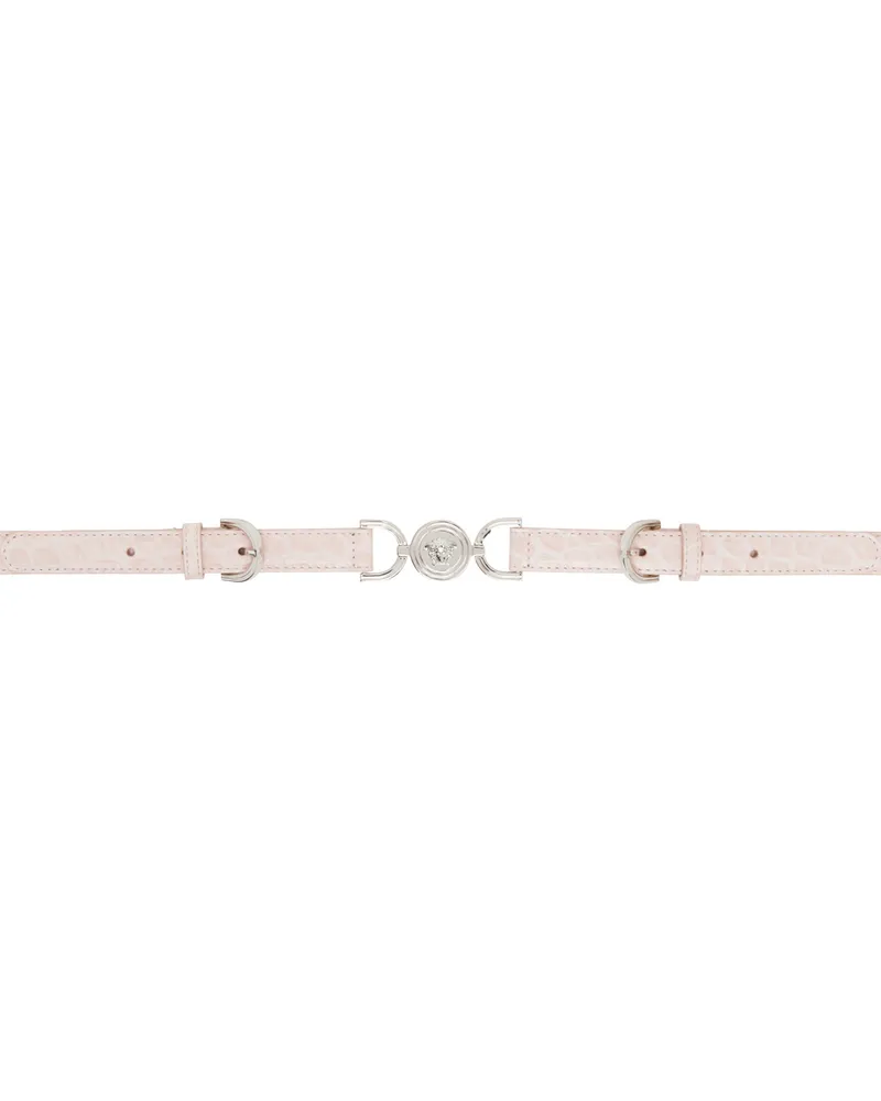 Versace Pink Medusa '95 Thin Belt 1pf5p