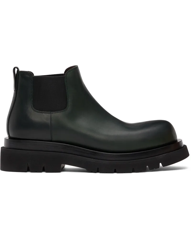 Bottega Veneta Green Low 'The Lug' Chelsea Boots 3381