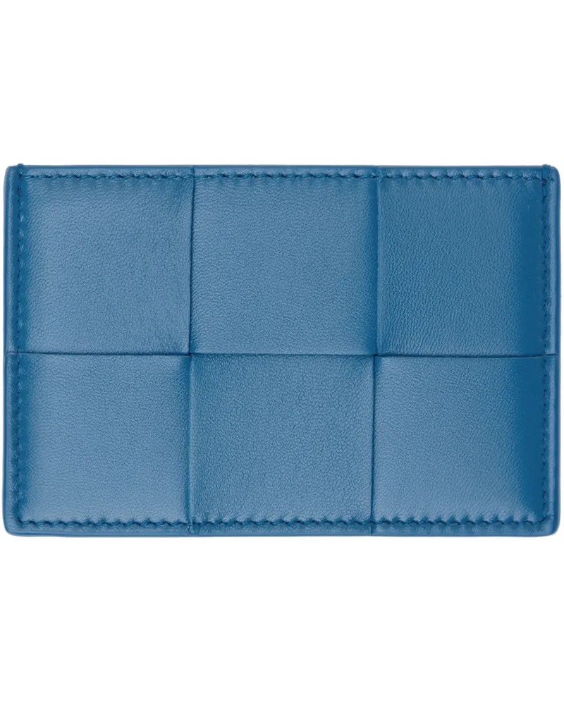 Bottega Veneta Blue Cassette Card Holder 4222