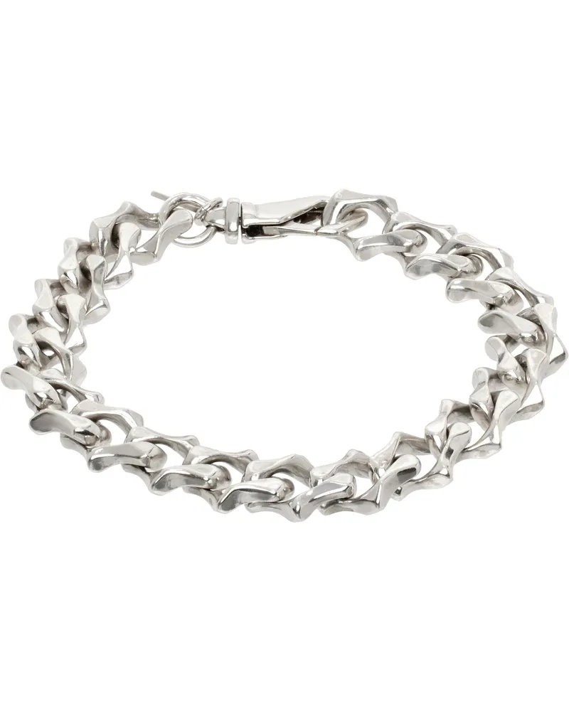 Emanuele Bicocchi Silver Small Sharp Link Bracelet Silver