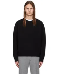 SOLID HOMME Black Crewneck Sweater 602b