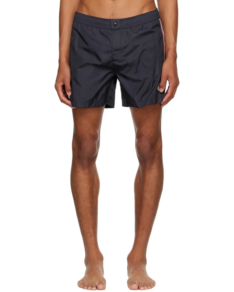 Moncler Navy Elasticized Swim Shorts 743