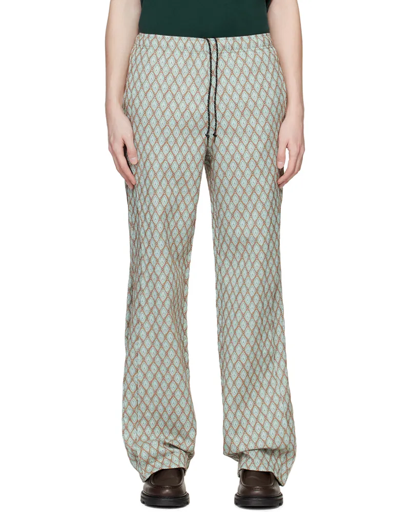 Andersson Bell Green & Tan Makeni Sweatpants Beige