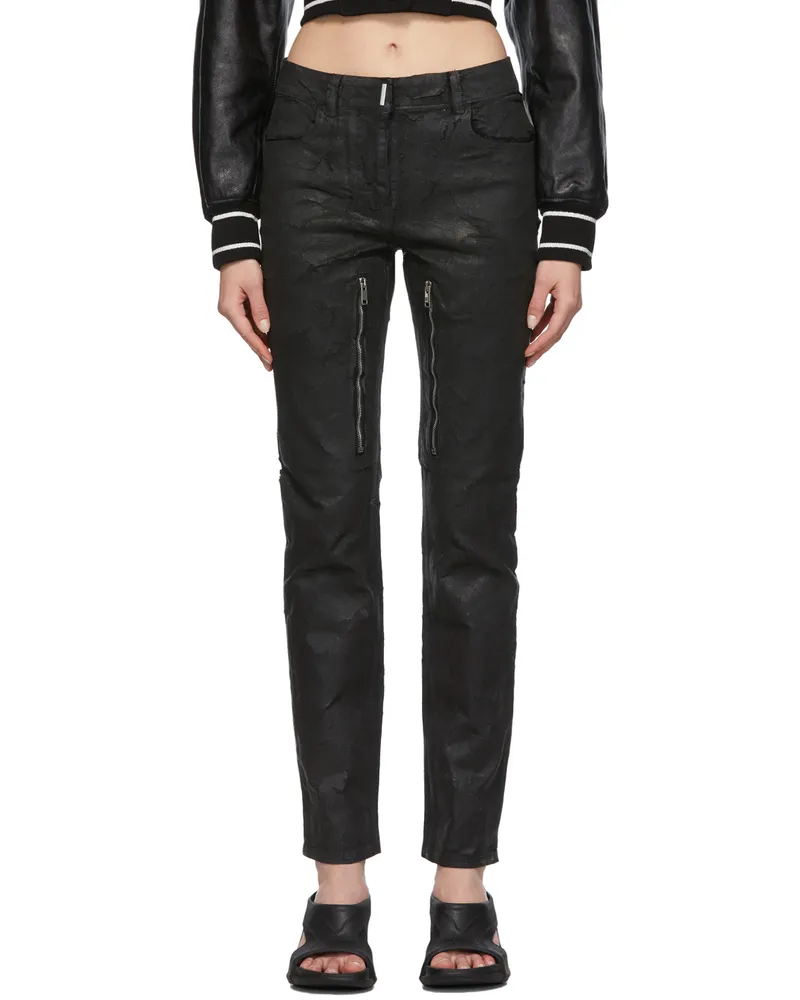 Givenchy Black Zip Jeans 001