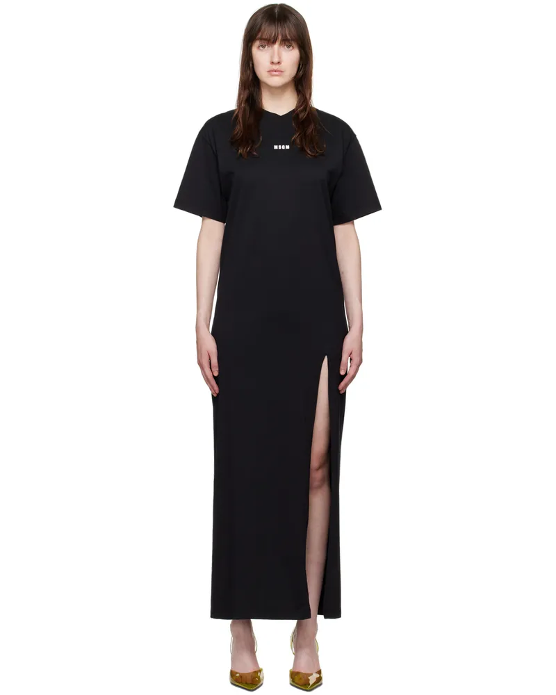 MSGM Black Oversized Maxi Dress 99