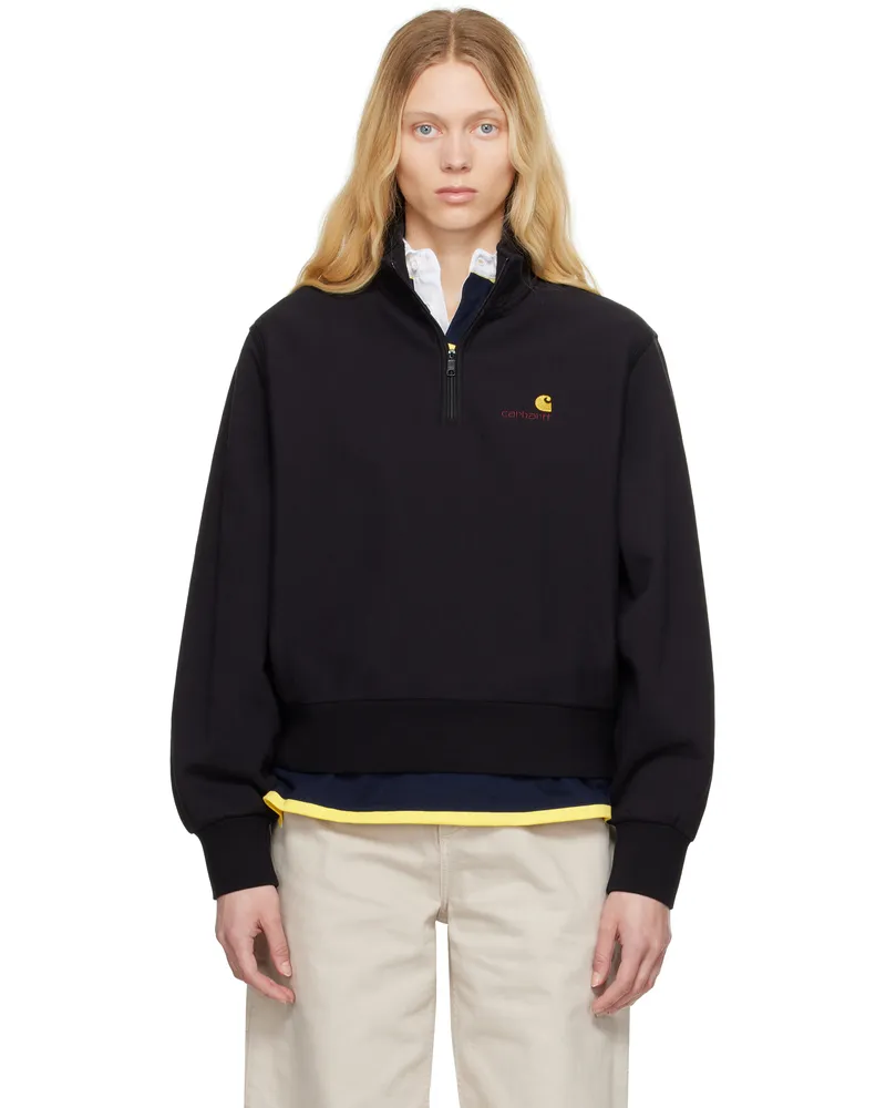 Carhartt WIP Black American Script High Neck Sweatshirt Black