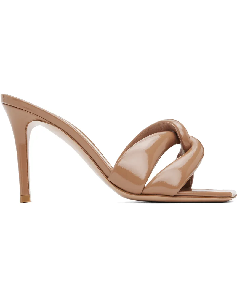 Gianvito Rossi Beige Amour Heeled Sandals Praline