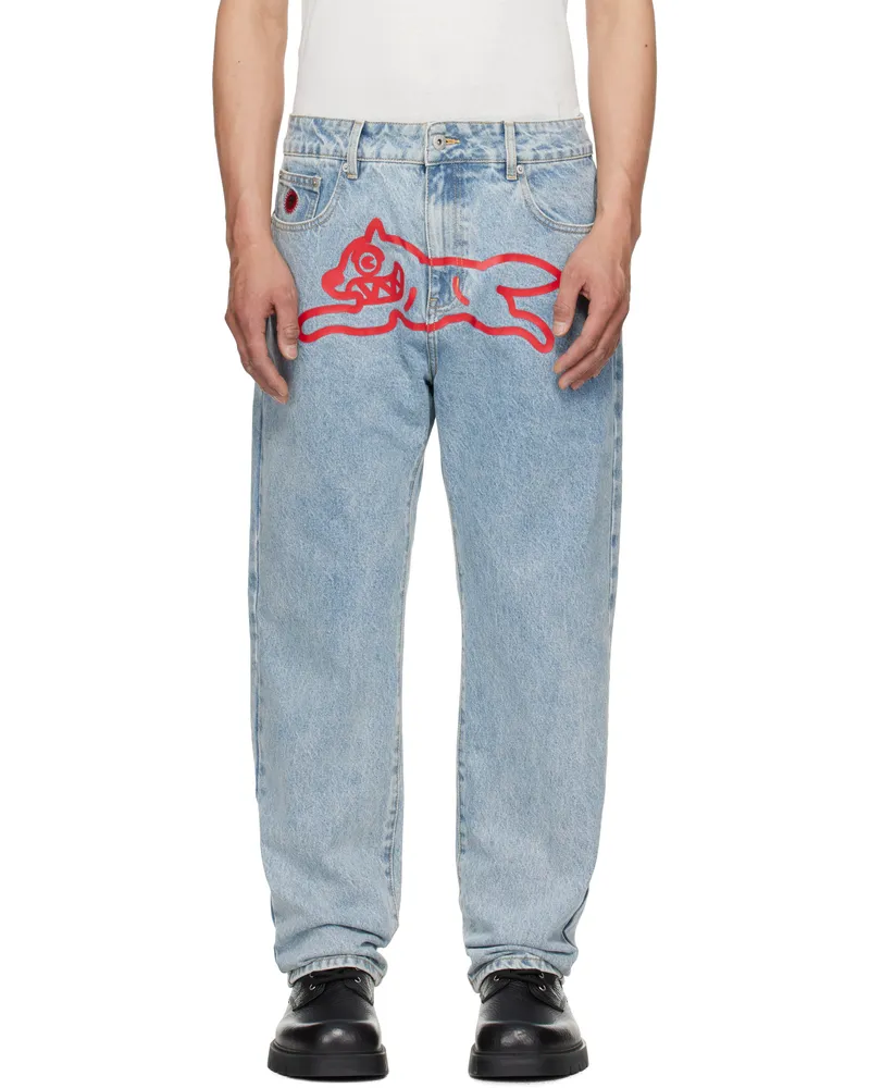 ICECREAM Blue Running Dog Denim Jeans Light