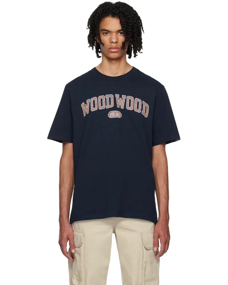 Wood Wood Navy Bobby T-Shirt Navy