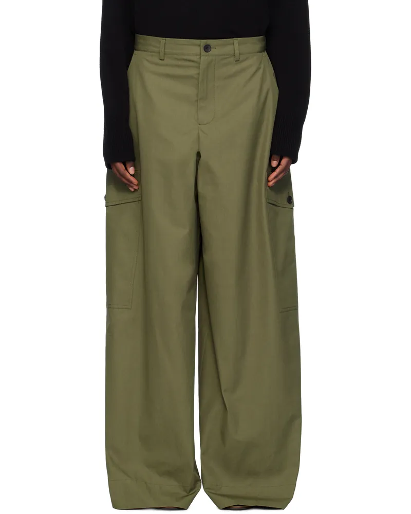 La Collection Khaki Stein Trousers Forest