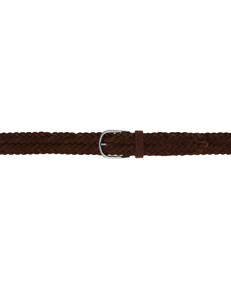 Anderson's Brown Suede Woven Belt M2