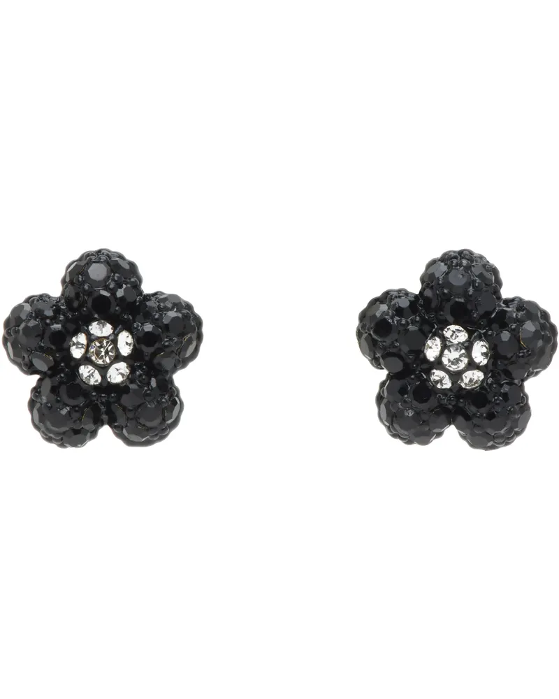 Marc Jacobs Black 'The Daisy Pavé' Earrings 019