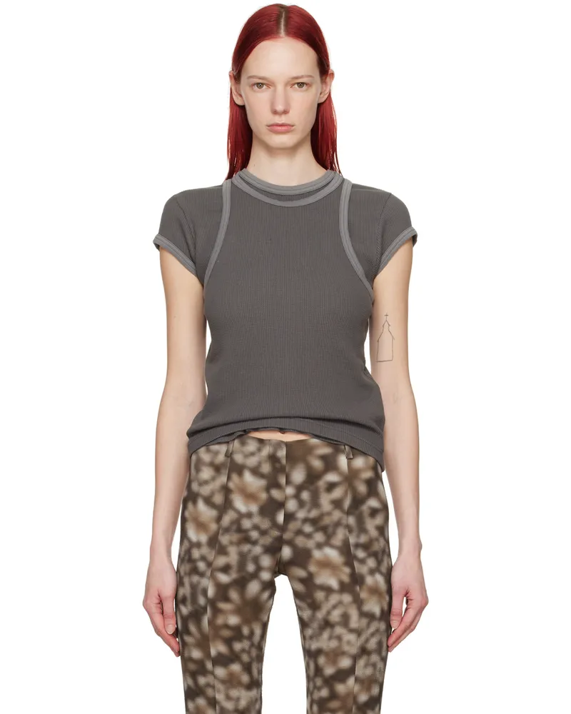 Acne Studios Gray Garment-Dyed Tank Top Djo