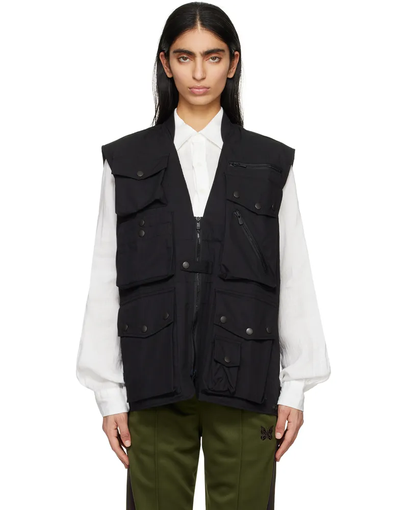 NEEDLES Black Field Vest B-black
