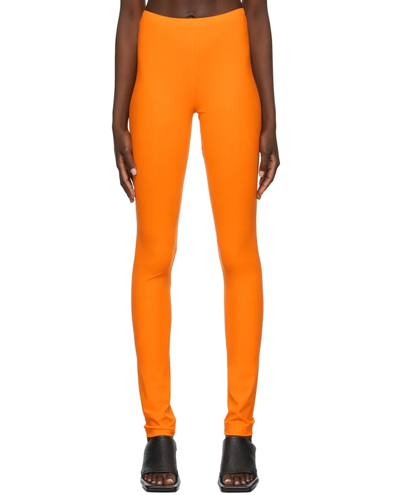 Maison Margiela Orange Fitted Leggings 182