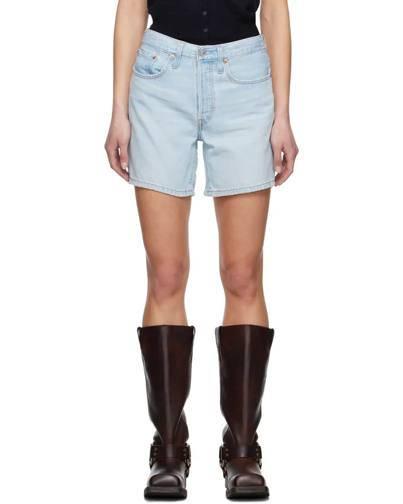 Levi's Blue 501 Original Fit Mid-Thigh Lightweight Denim Shorts Make