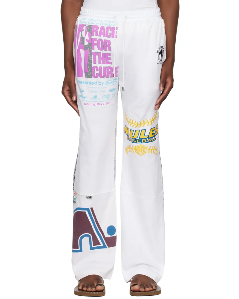 Marine Serre White Regenerated Graphic Sweatpants Wh10