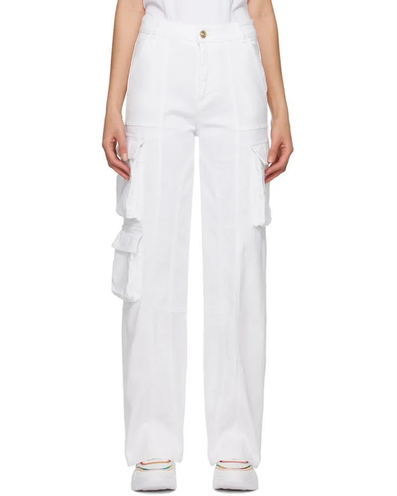 Versace Jeans White Cargo Jeans E003
