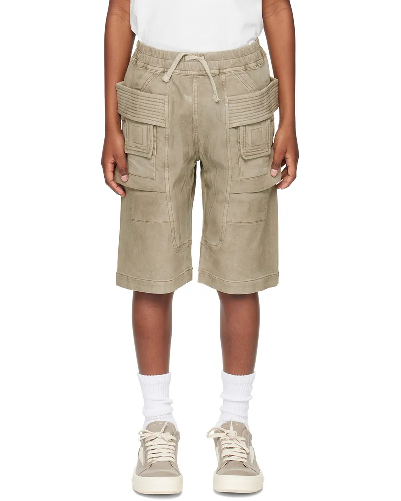 Rick Owens Kids Off-White Creatch Cargo Pods Denim Shorts 08