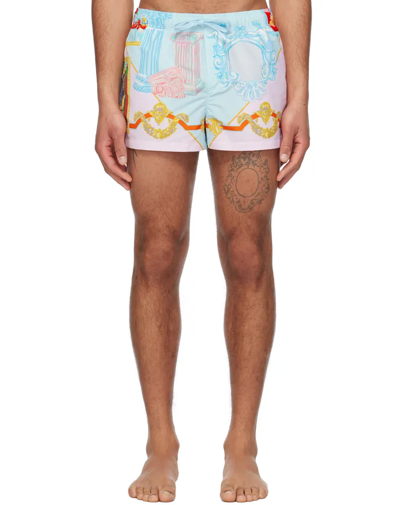 Versace Multicolor Versace Gallery Swim Shorts 5x590-pastel