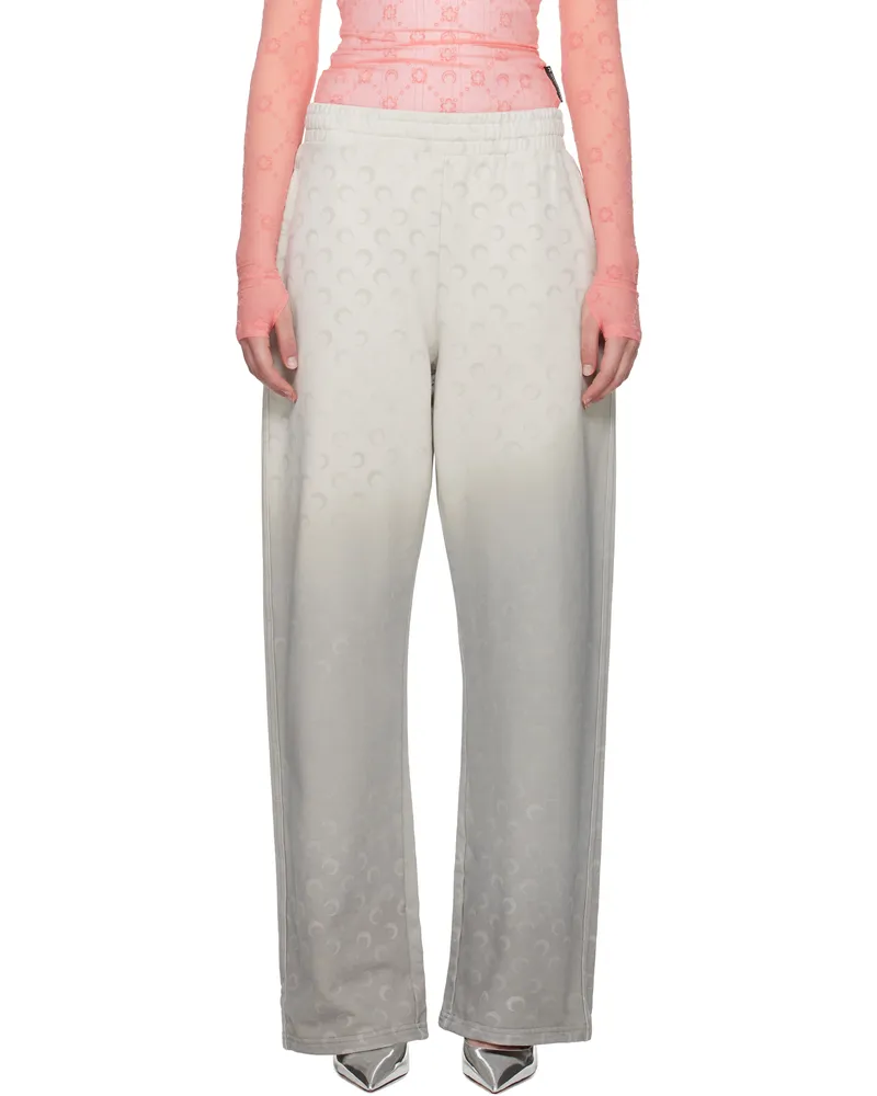 Marine Serre Gray Moon Faded Fleece Sweatpants Gr50