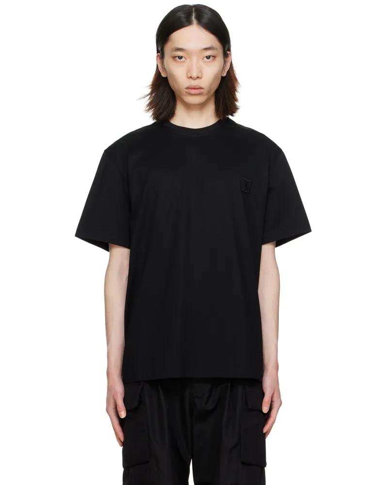 Wooyoungmi Black Embossed T-Shirt 708b