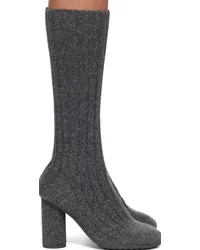 Bottega Veneta Gray Atomic Boots Anthracite