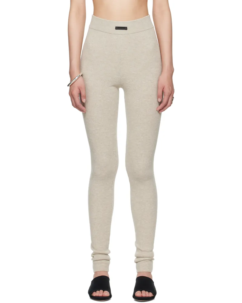 Fear of God Taupe Soft Rib Leggings Timber