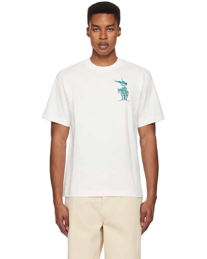 Burberry Off-White EKD Cotton T-shirt Chalk