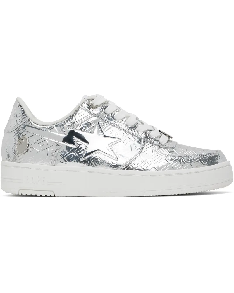 BAPE Silver BAPE STA #5 Sneakers Silver