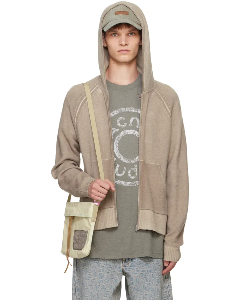 Acne Studios Taupe Raglan Sleeve Hoodie Aek