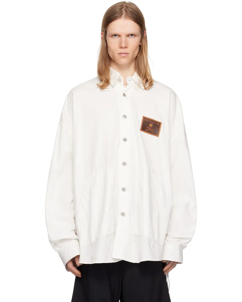 Mastermind World White Big Denim Shirt White