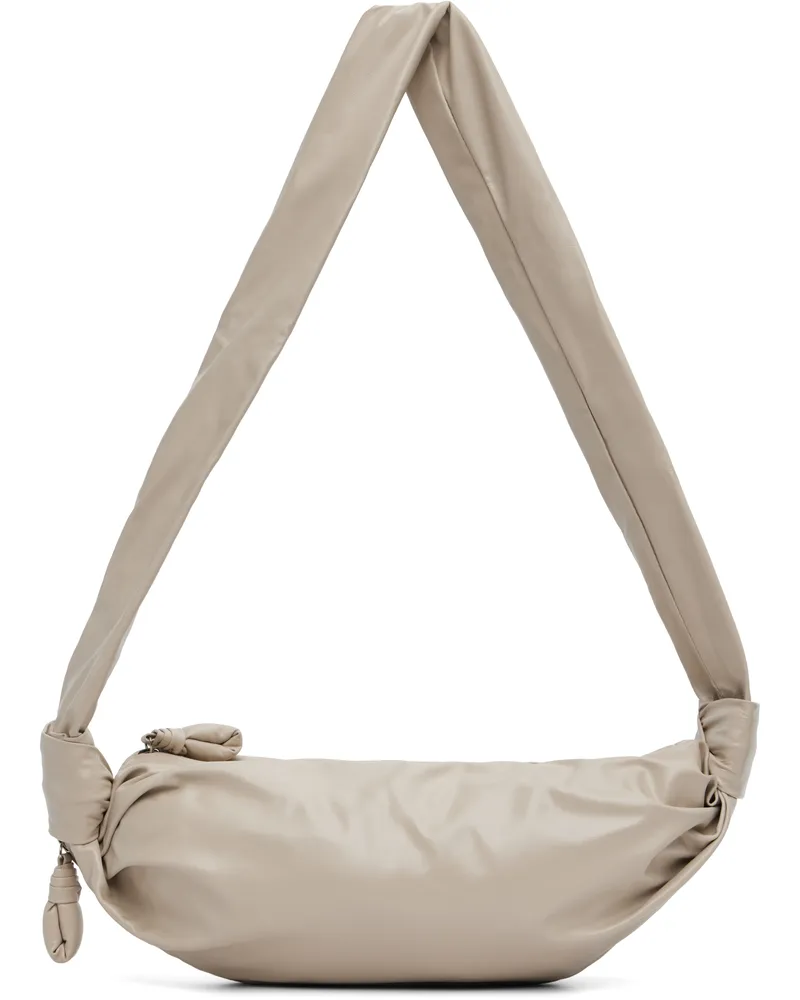 Christophe Lemaire Taupe Small Soft Croissant Bag Bg218