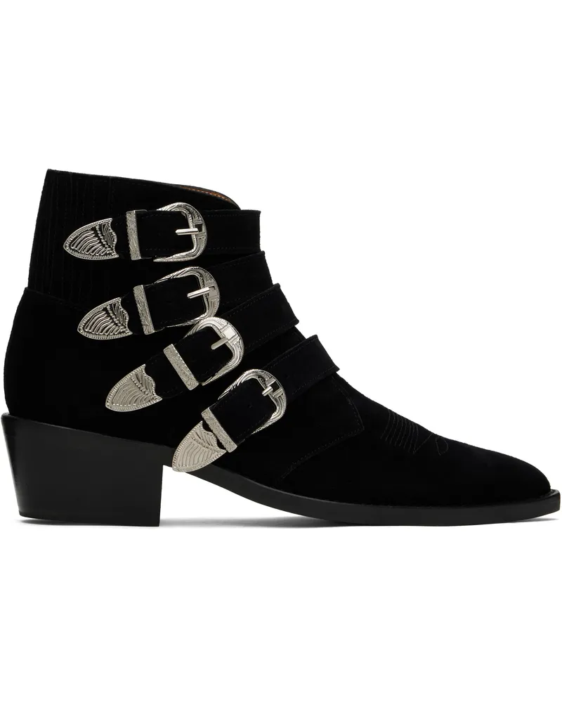 Toga Black Buckle Boots 4901169