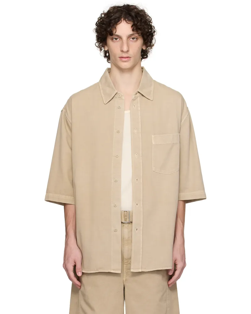 Christophe Lemaire Taupe S/S Denim Shirt Bg223