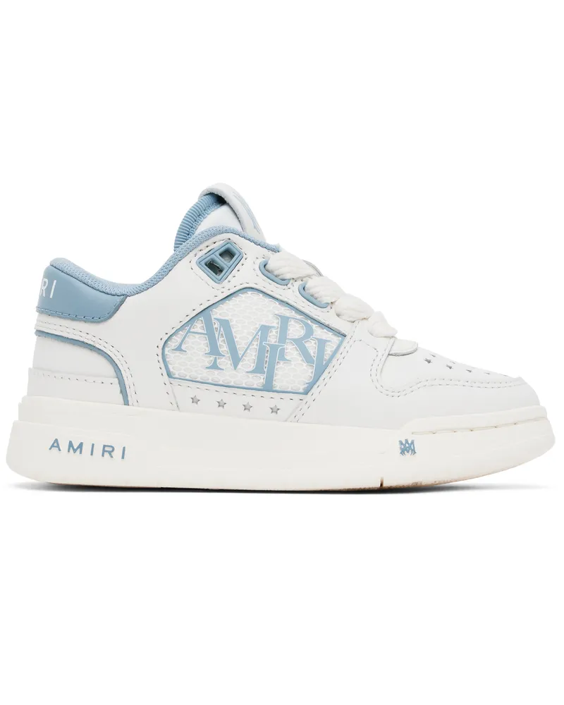 Amiri Kids White & Blue Classic Low Sneakers Ocean