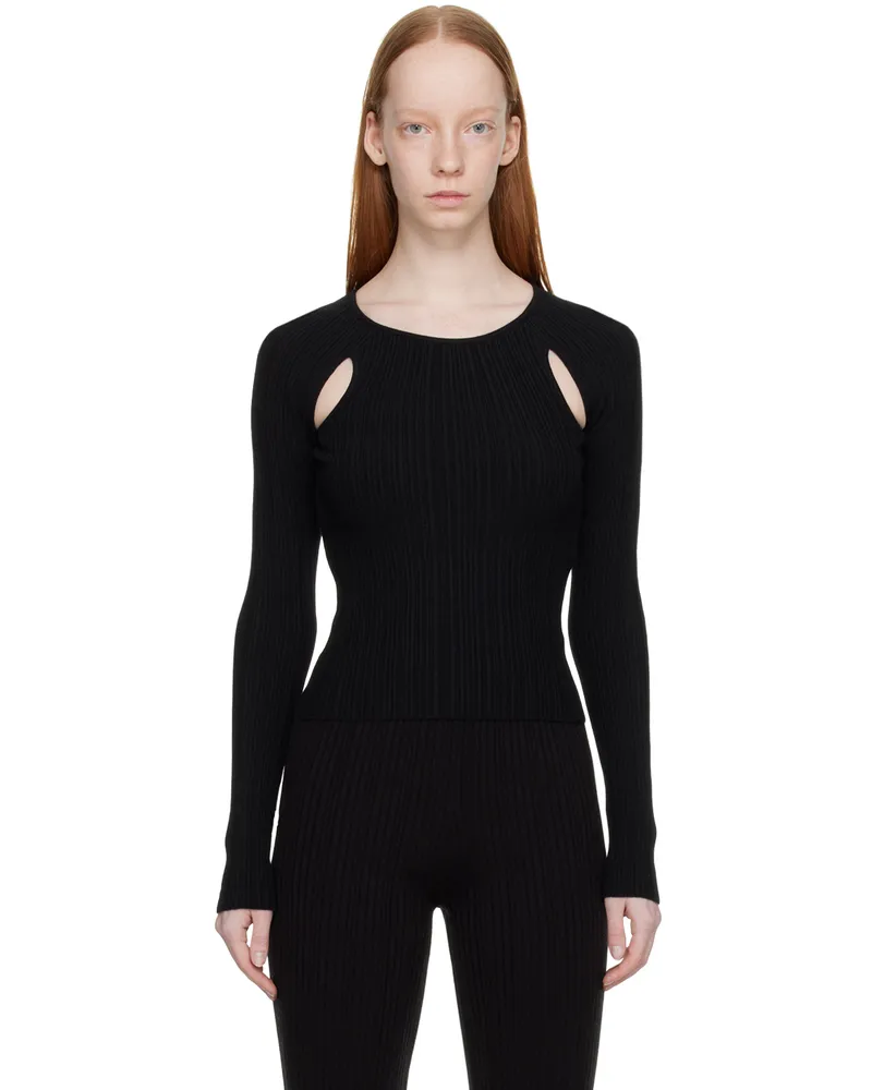 LVIR Black Cutout Sweater Black
