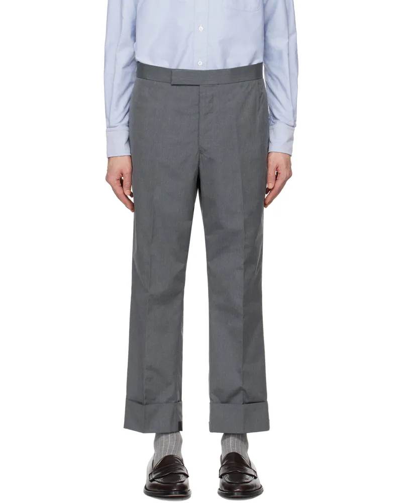 Thom Browne Gray Classic Trousers Med