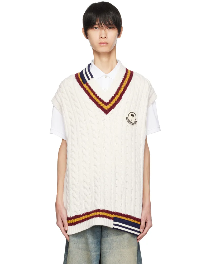 Moncler Moncler x Palm Angels Off-White Vest White