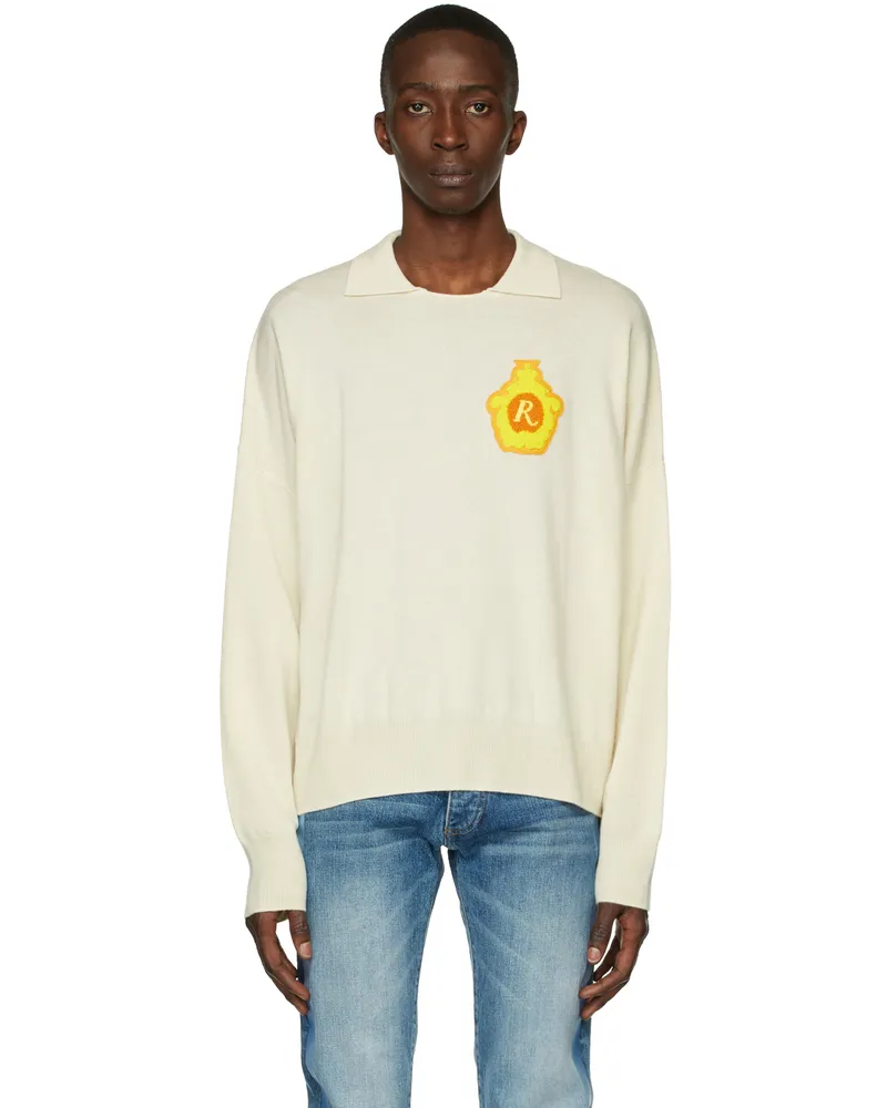 RHUDE Off-White Classic Polo Creme