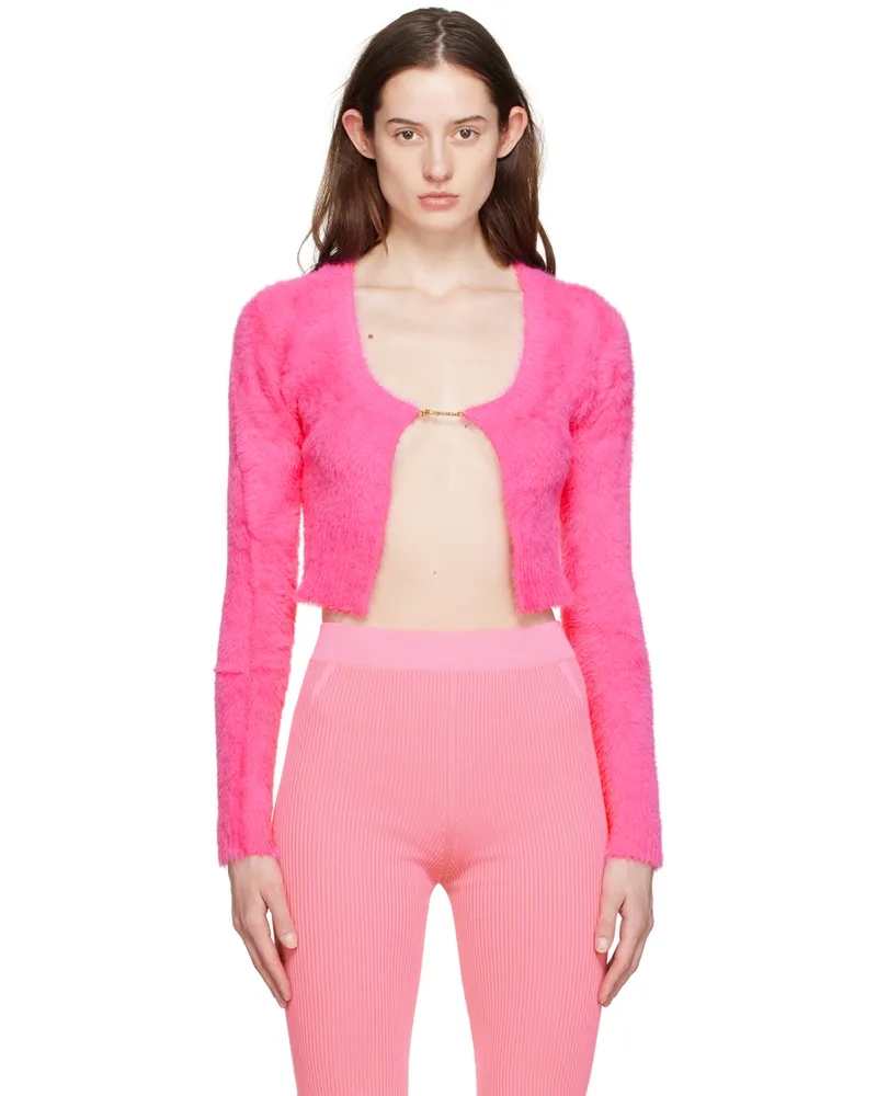 Jacquemus Pink Le Papier 'La Maille Neve Manches Longues' Cardigan 430