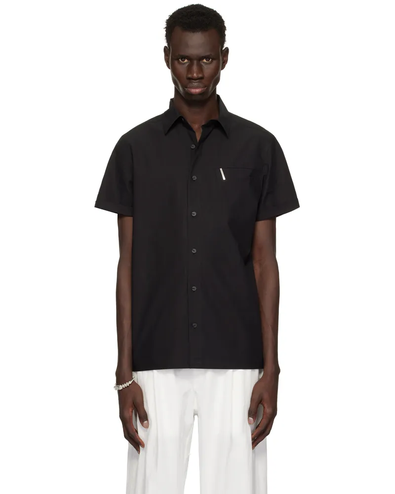 Hyein Seo Black Pin Short Sleeve Shirt Black